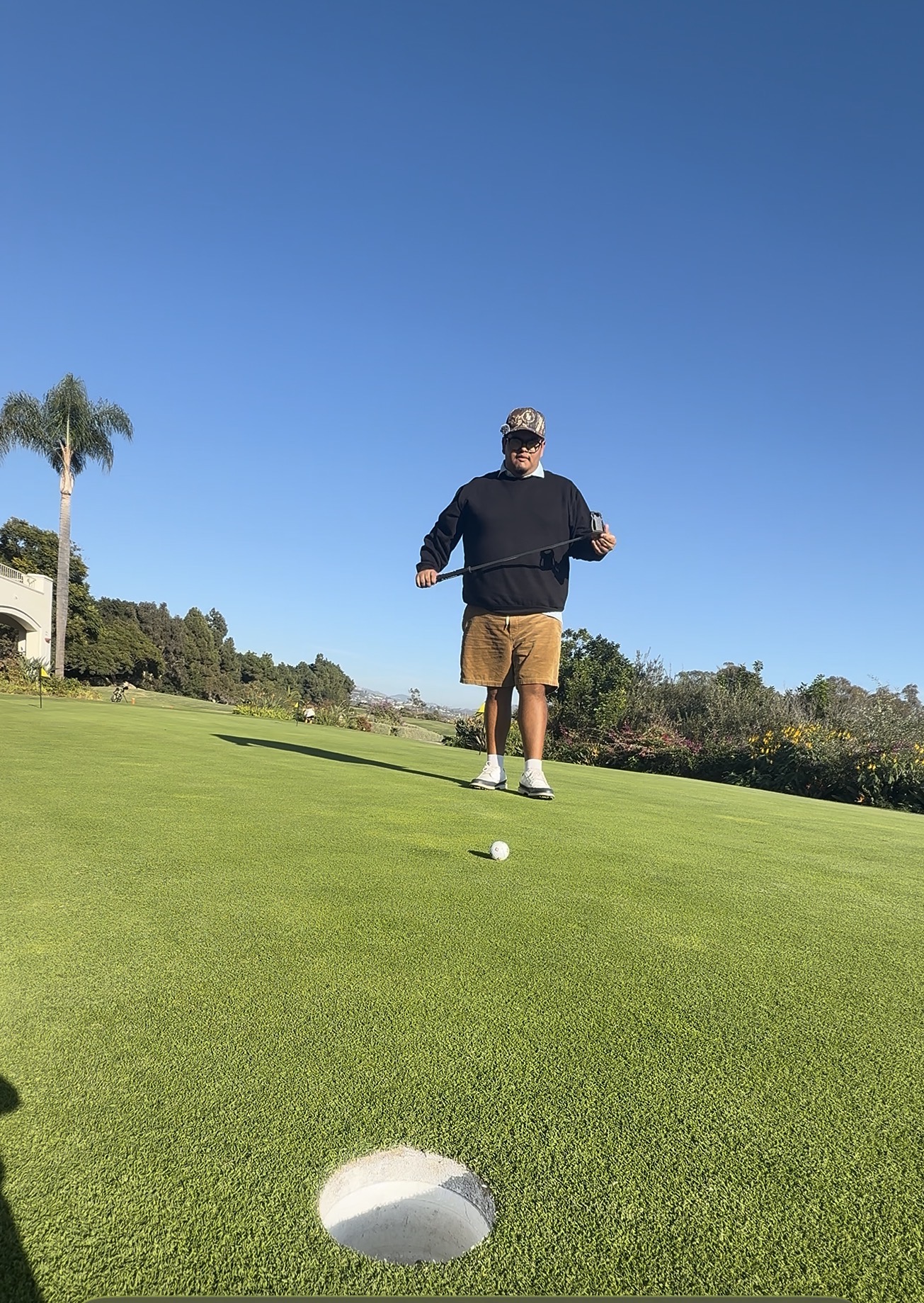 Henry on the golf green