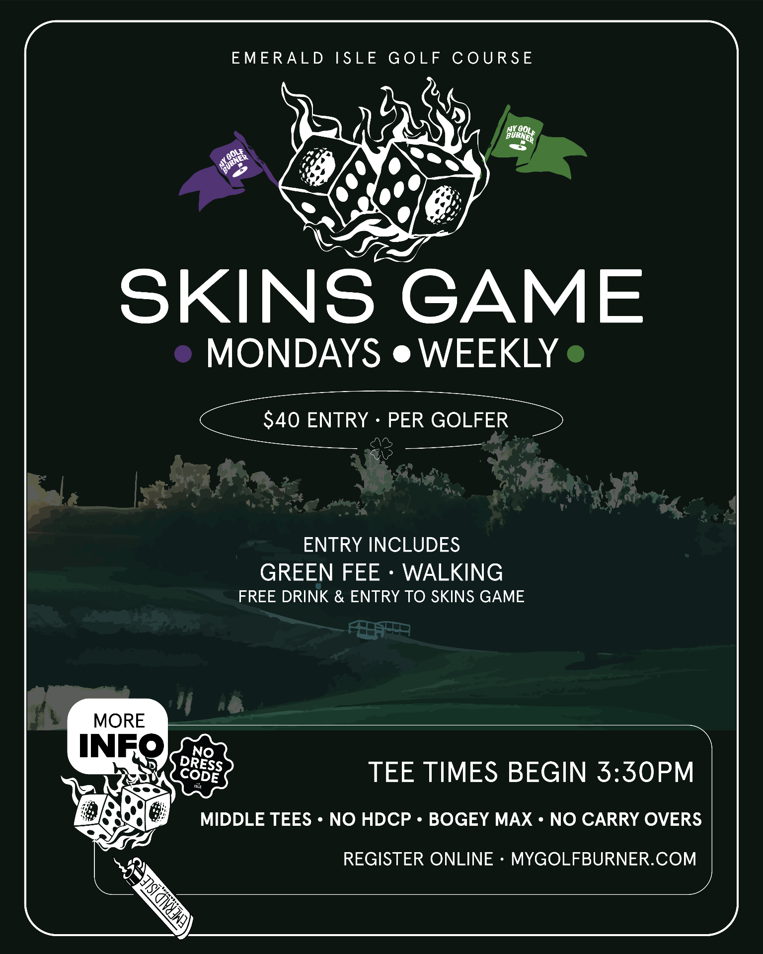 Skins Game Mondays weekly flyer