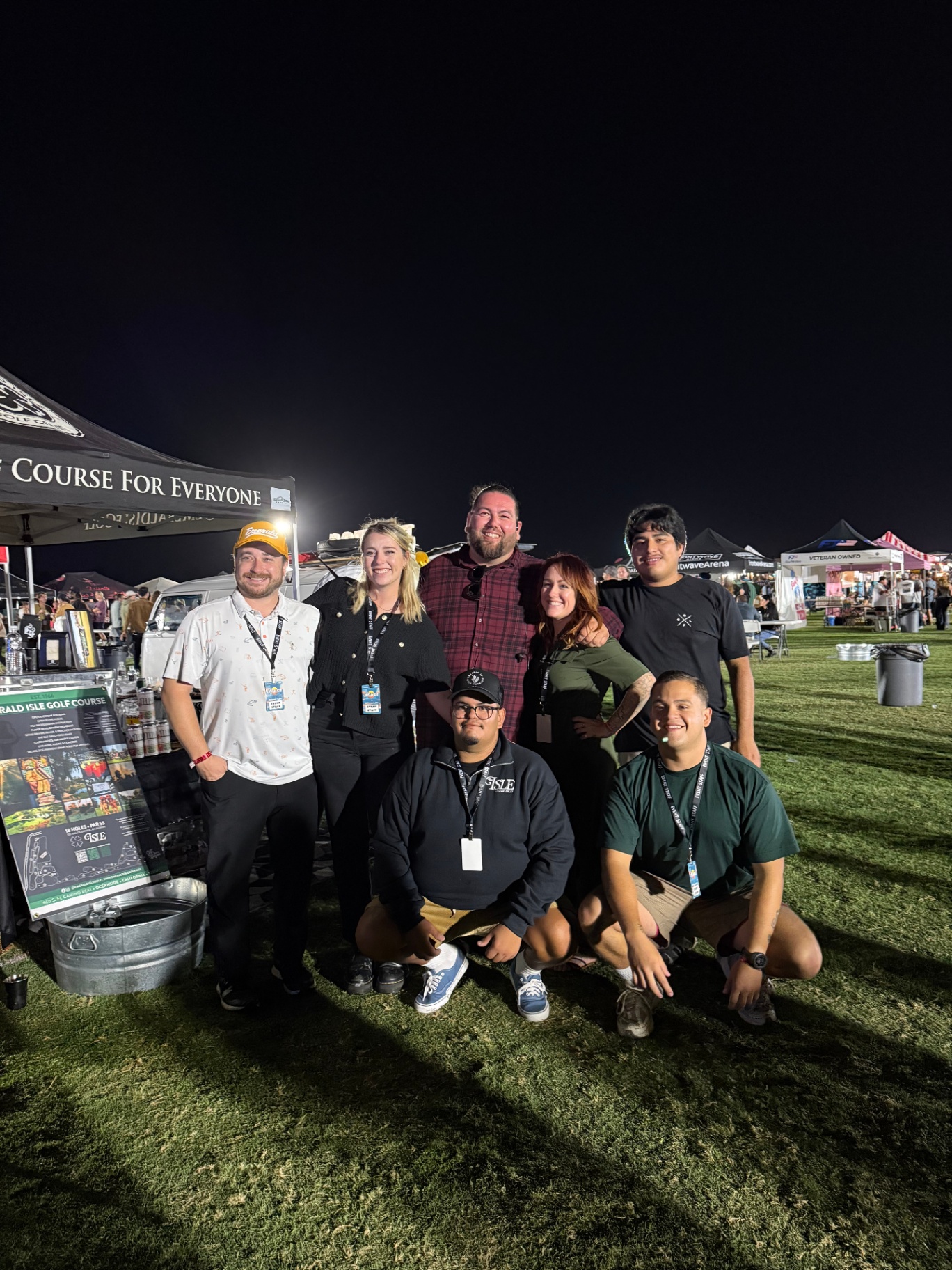 Emerald Isle crew at the event tent